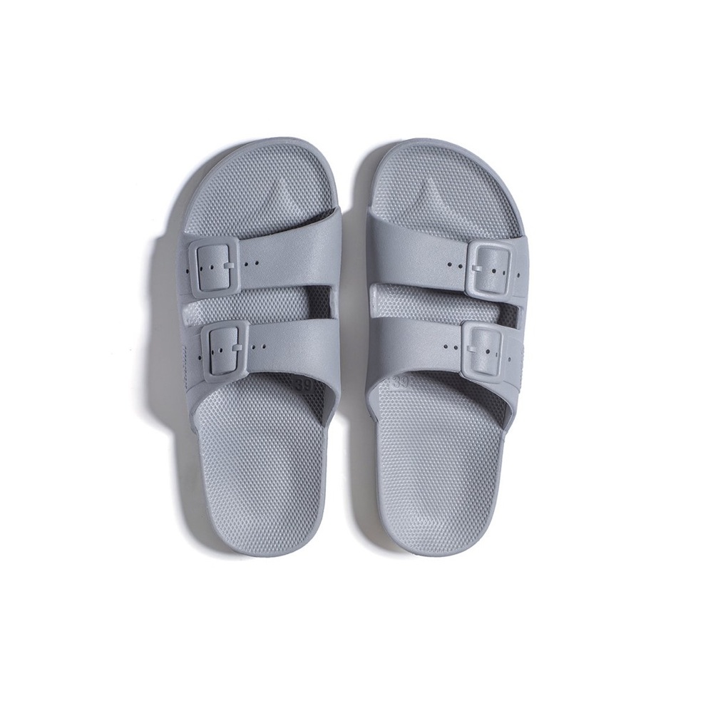 Grey rubber sandals